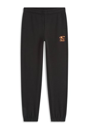 Zwarte joggingbroek met elastische tailleband en boorden, voorzien van een klein oranje O'Neill-logo op de linker dij.