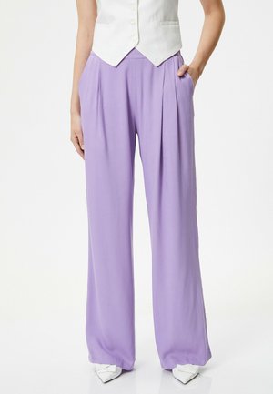Koton POCKET DETAIL WIDE LEG  - Trousers - lilac