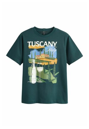 REGULAR FIT -  SHORT SLEEVE CREW NECK  - Tričko s potlačou - green