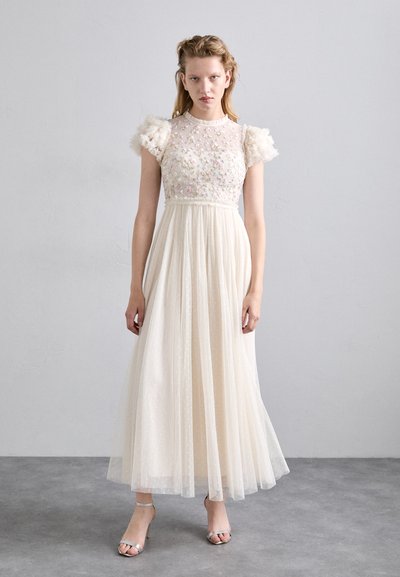 Needle & Thread DAHLIA DITSY BODICE ROUND NECK ANKLE GOWN - Robe de cocktail - cream