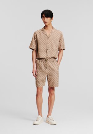 KARL LAGERFELD CIRCLE LOGO - Pantaloni sportivi - silver sage