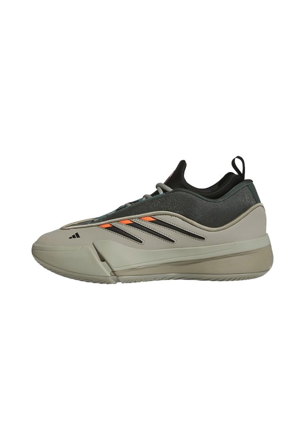 LILLARD LOW - Basketball shoes - silver pebble   legend ivy   impact orange