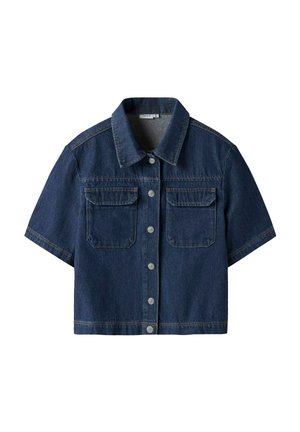 Button-down blouse - dark blue denim