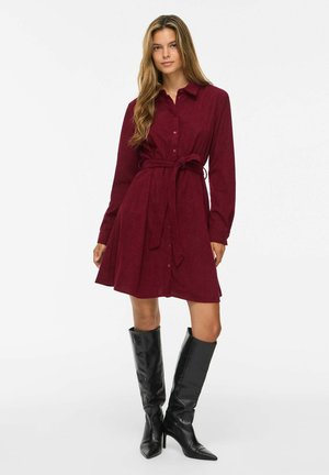 VILA, SHIRT DRESS VIELSA CORDUROY - Robe chemise - winetasting1