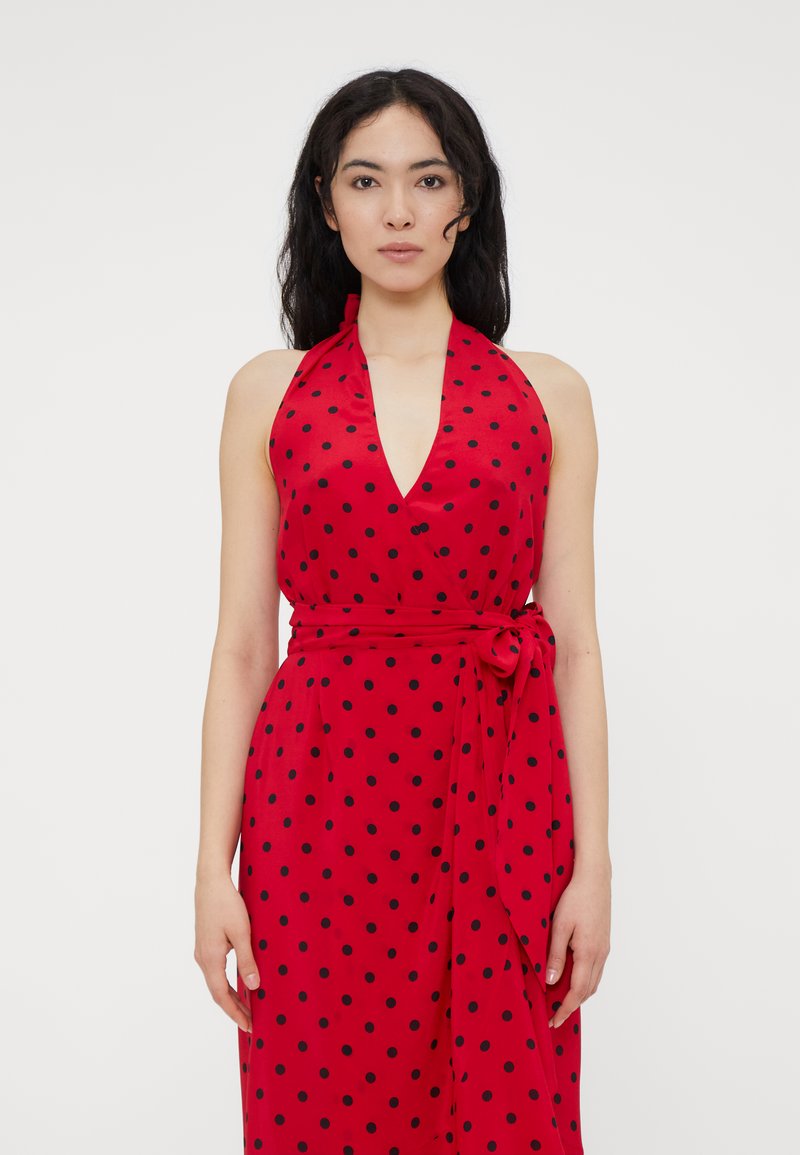 bershka red polka dot dress Bershka Dress in Red