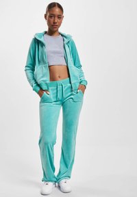 Juicy Couture ROBERTSON CLASSIC - Športna jopa s kapuco na zadrgo - green