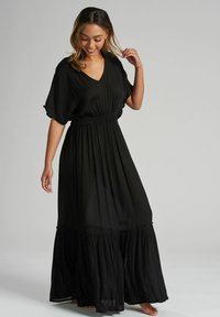 South Beach COVER UP CRINKLE V NECK  - Vestido largo - black