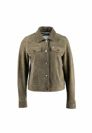 HAYLEY - Kožená bunda - olive