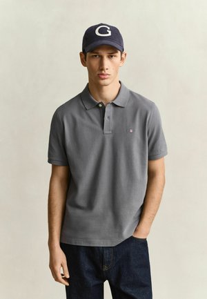 GANT, REG SHIELD SS PIQUE POLO - Poloshirt - mid grey