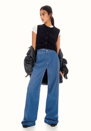 Bershka Wide Leg - blue denim