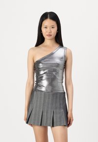 JJXX FUNDA ONE SHOULDER SHINE  - Top - silver
