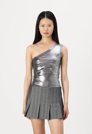 JJXX FUNDA ONE SHOULDER SHINE  - Top - silver