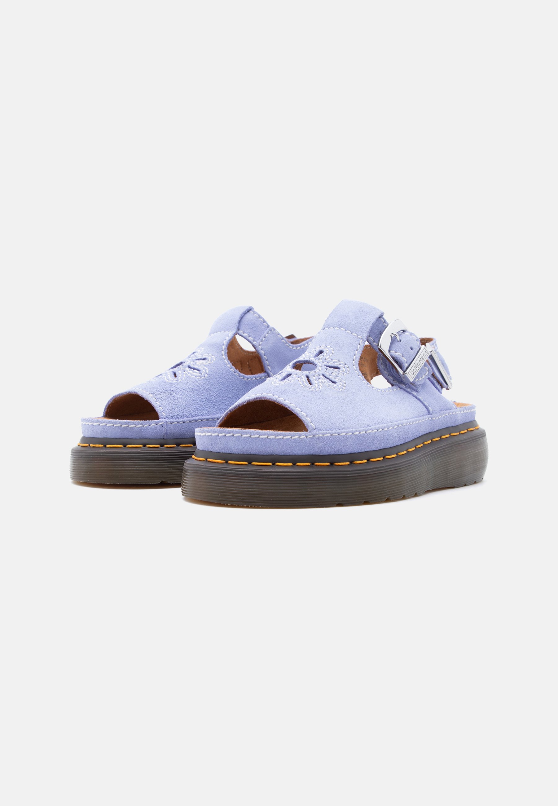Dr. Martens DUNNET FLOWER - Platform sandals - cornflower blue