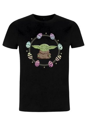 STAR WARS: THE MANDALORIAN EGGING AROUND - Print T-shirt - black