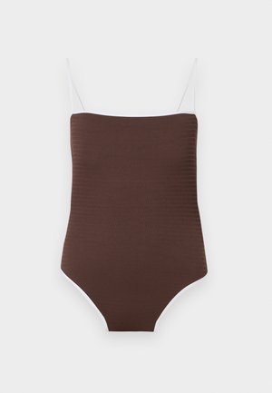 Seafolly, BEACH BOUND SQUARE NECK ONE PIECE - Costume da bagno - dark chocolate