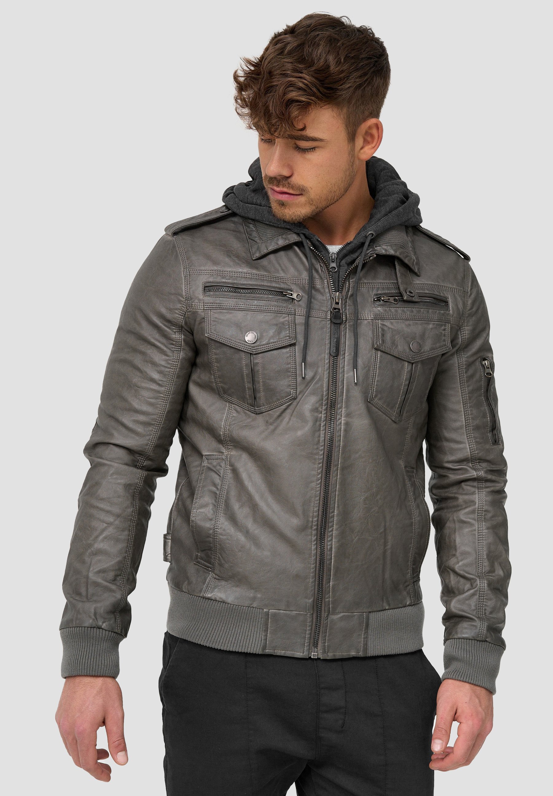 INDICODE JEANS AARON - Faux leather 
