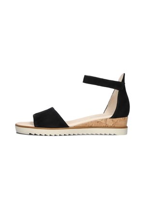 Platform sandals - schwarz kork samtchevreau