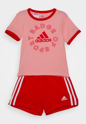 LOGO SET UNISEX - T-Shirt print - glory pink/vivid red/white