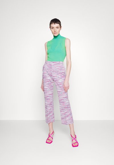 Missoni TROUSERS - Παντελόνι - white,fuxia