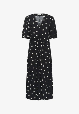 Soaked in Luxury, SLRUCHING - Džersejové šaty - black with oatmeal dot