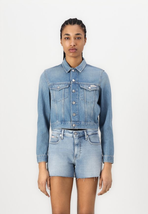 CROPPED TRUCKER - Denim jacket - denim light