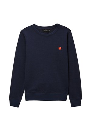 UNI AVEC BRODERIE COEUR EN - Sweatshirt - marine