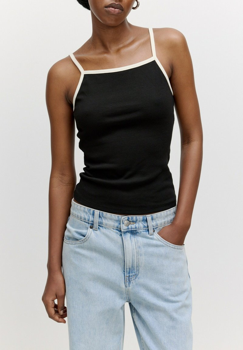 EDITED KAMILLA - Top - weiß schwarz