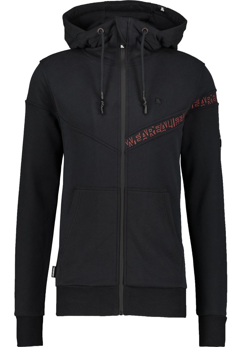 alife & kickin Sweater met rits zwart alife & kickin Sweater met rits zwart