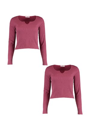 Hailys 2ER PACK LANGARM - Trui - rosa