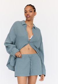 PULL&BEAR - TEXTURED  - Shorts - blue Thumbnail Image 1