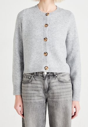 Cardigan - mottled light grey