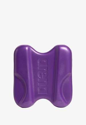Tabla de natación de color púrpura con una superficie lisa, bordes curvados, y el nombre de la marca "arena" grabado en un lado. Diseño ligero y duradero.