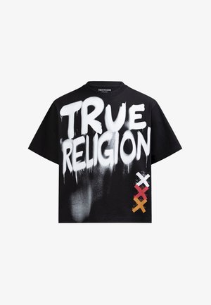 True Religion, - T-shirt z nadrukiem