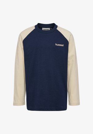 Hummel, HUMMEL HMLJR LOOSE GRAPHIC T-SHIRT L/S UNISEX - T-shirt à manches longues - dress blues