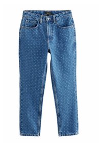 COMFORT STRETCH - Jeans Straight Leg - blue polkadot