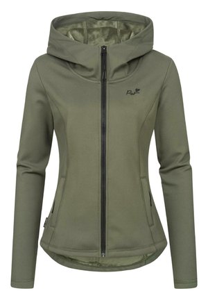 LYSHKA - Sweater met rits - dark olive
