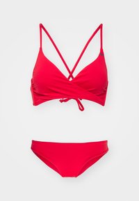 ESSENTIALS BAAY MAOI FIXED SET - Bikini - red coat