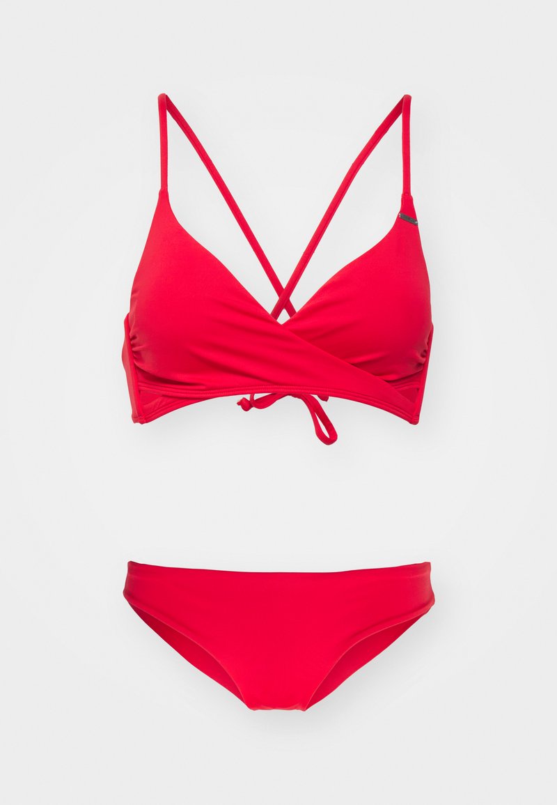 O'Neill ESSENTIALS BAAY MAOI FIXED SET - Bikini - red coat/red ...