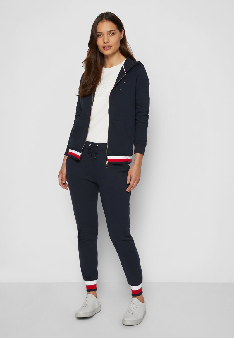 Tommy Hilfiger HERITAGE ZIP THROUGH HOODIE - Sweat zippé - midnight/bleu  marine - ZALANDO.FR