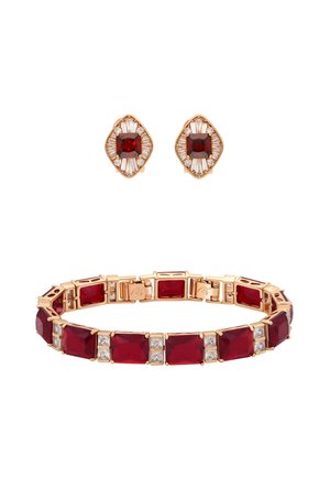 SET - Fülbevalók - rose gold-coloured  red