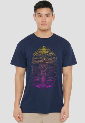 Cotton Soul, HARRY POTTER HOGWARTS SCHOOL LIST - Print T-shirt - dark blue