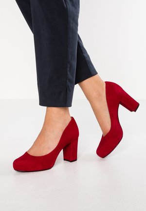 Plateaupumps - red