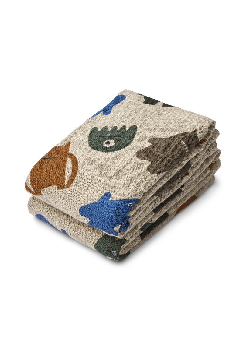 Liewood LEWIS MUSLIN CLOTH UNISEX 2 PACK Muslinfilt monsters blue