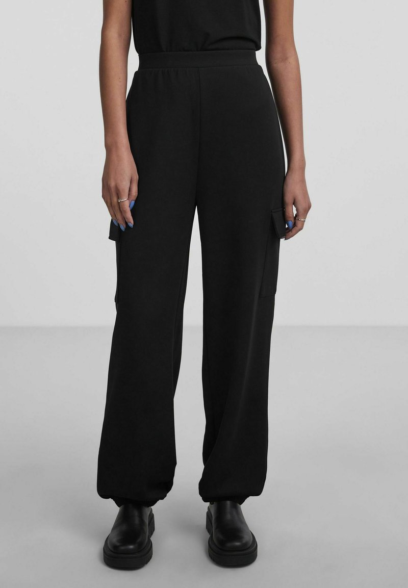 Nouveau Streetwear Femme Deux Pièces Panneau Chemise + Ruban Chaîne Pantalon Harajuku Cargo 2 Pièces Ensemble Femmes-Noir 2 Pièces-S