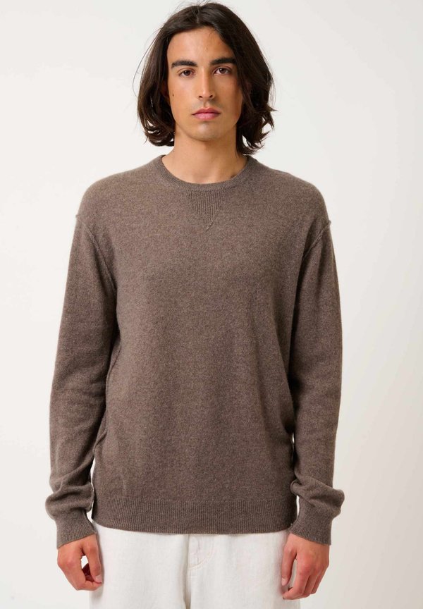 COL ROND - Strickpullover - mottled taupe