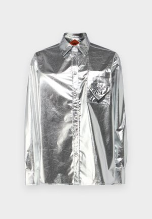 METALLIC SHIRT  - Button-down blouse - silver