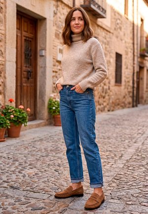Luna Collection, CEREZA - Zapatos sin cordones - kakhi