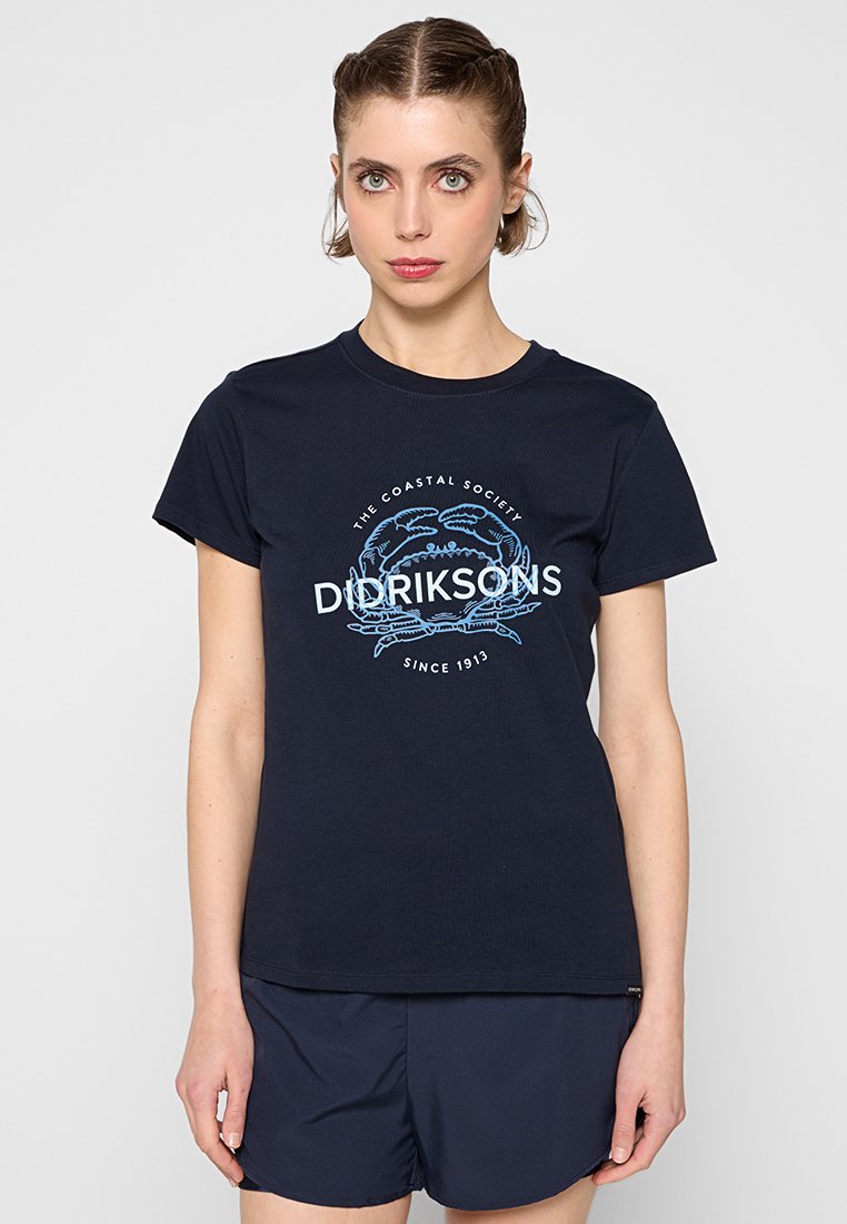 Didriksons T-shirt print donkerblauw