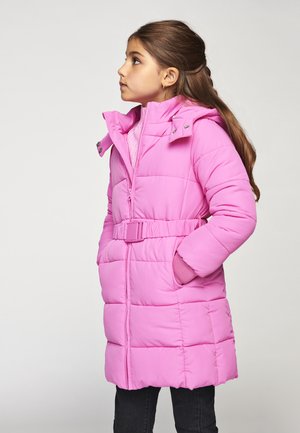 ONLY GIRLS KOGMAGGI BELT HOODED PUFFER  - Zimski plašč - super pink