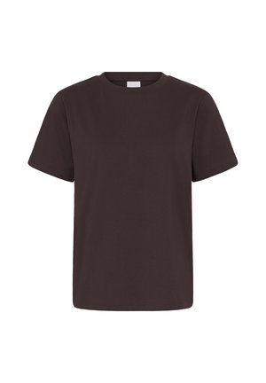 ICHI, IHPALMER LOOSE SHORT SLEEVE - Základné tričko - chocolate torte